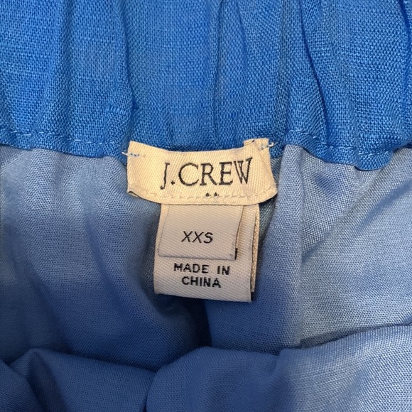 J CREW cobalt Blue mini Skirt White Embroidery and Tassels elastic waist xxs - Picture 4 of 4